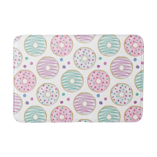 Donut Pattern Schattige Kleurrijk Badmat (Voorkant)