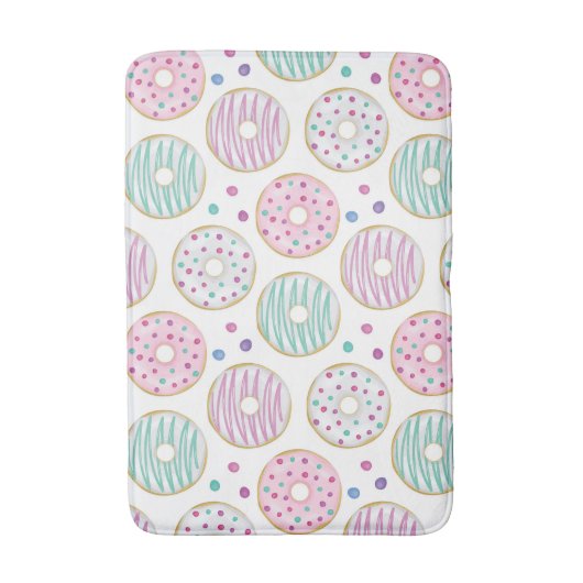 Donut Pattern Schattige Kleurrijk Badmat (Voorkant Verticaal)