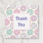 Donut Pattern Schattige Kleurrijk Dank u Bedankjes Labels (Voorkant)