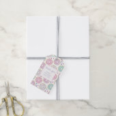 Donut Pattern Schattige Kleurrijk Dank u Cadeaulabel (Met Touw)