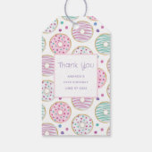 Donut Pattern Schattige Kleurrijk Dank u Cadeaulabel (Achterkant)