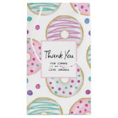 Donut Pattern Schattige Kleurrijk Dank u Klein Cadeauzakje (Achterkant)
