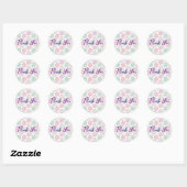 Donut Pattern Schattige Kleurrijk Dank u Ronde Sticker (Vel)