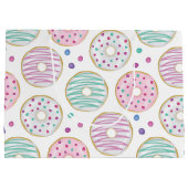 Donut Pattern Schattige Kleurrijk Groot Cadeauzakje (Achterkant)
