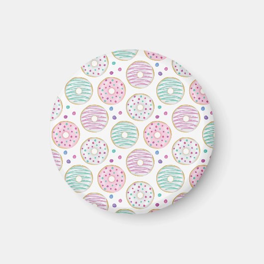 Donut Pattern Schattige Kleurrijk Magneet (Voorkant)