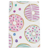 Donut Pattern Schattige Kleurrijk Medium Cadeauzakje (Voorkant)