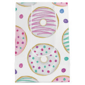 Donut Pattern Schattige Kleurrijk Medium Cadeauzakje (Achterkant)