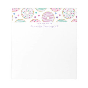 Donut Pattern Schattige Kleurrijk Notitieblok