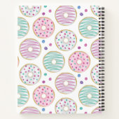 Donut Pattern Schattige Kleurrijk Notitieboek (Achterkant)