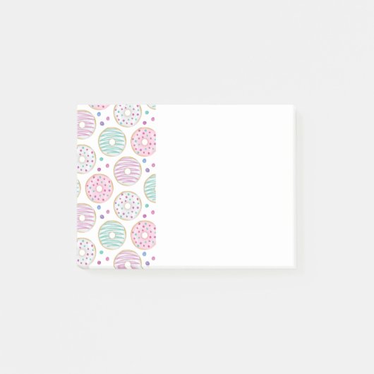 Donut Pattern Schattige Kleurrijk Post-it® Notes (Voorkant)