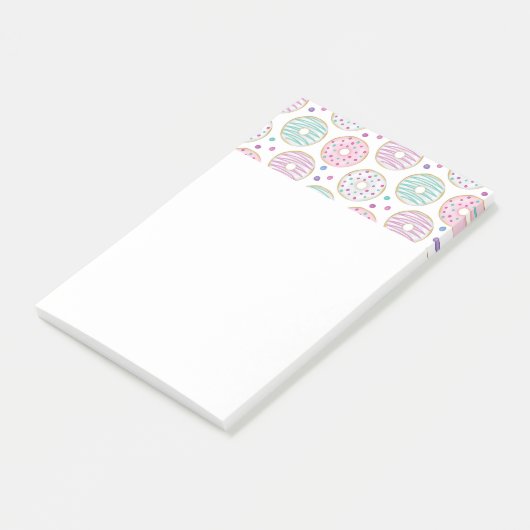 Donut Pattern Schattige Kleurrijk Post-it® Notes (Schuin)