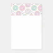 Donut Pattern Schattige Kleurrijk Post-it® Notes (Voorkant)