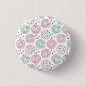 Donut Pattern Schattige Kleurrijk Ronde Button 3,2 Cm (Voorkant)