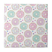 Donut Pattern Schattige Kleurrijk Tegeltje (Voorkant)
