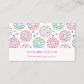 Donut Pattern Schattige Kleurrijk Visitekaartje (Voorkant)