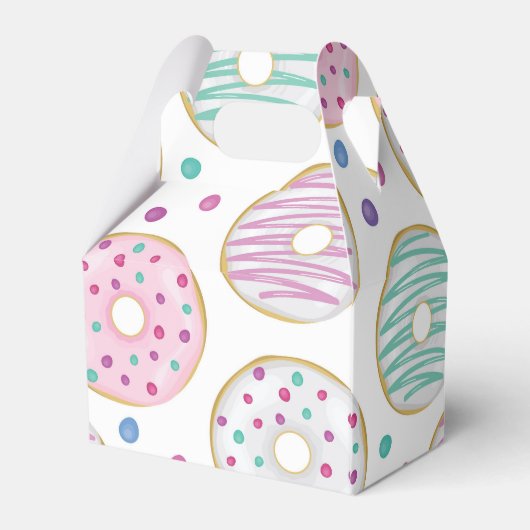 Donut Pattern Schattigee kleurrijke verjaardag Bedankdoosjes (Achterkant)