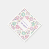 Donut Pattern Schattigee kleurrijke verjaardag Servet (Hoek)