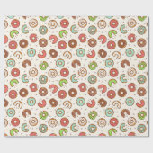 Donut Pattern | Vanilla Cream Cadeaupapier (Vlak)