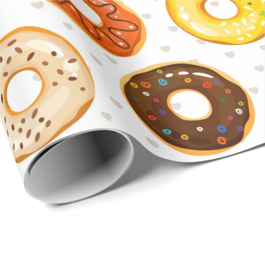 Donut Pattern Wrapping Paper Cadeaupapier (Rol Hoek)