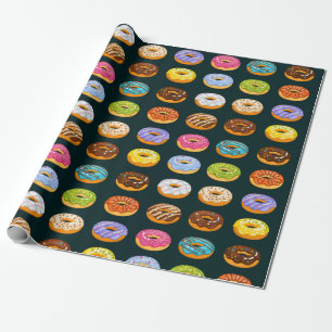 Donut Pattern Wrapping Paper Cadeaupapier