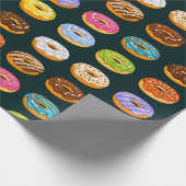 Donut Pattern Wrapping Paper Cadeaupapier (Hoek)
