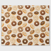 Donut Pattern Wrapping Paper Cadeaupapier (Vlak)