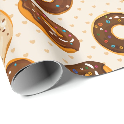 Donut Pattern Wrapping Paper Cadeaupapier (Rol Hoek)