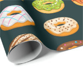Donut Pattern Wrapping Paper Cadeaupapier (Rol Hoek)