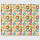 Donut Pattern Wrapping Paper Cadeaupapier (Vlak)