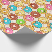 Donut Pattern Wrapping Paper Cadeaupapier (Hoek)