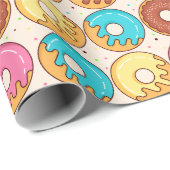 Donut Pattern Wrapping Paper Cadeaupapier (Rol Hoek)