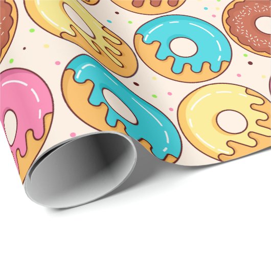 Donut Pattern Wrapping Paper Cadeaupapier (Rol Hoek)