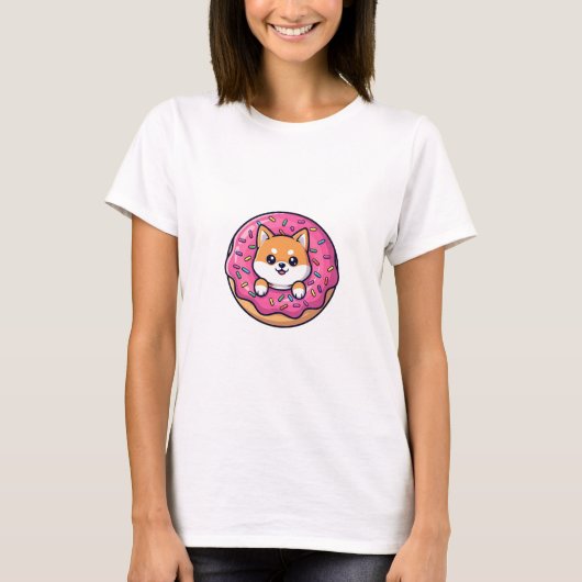 Donut Peek Shiba T-shirt (Voorkant)