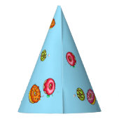 Donut Personalized Color Sprinkle Birthday Feesthoedjes (Achterkant)