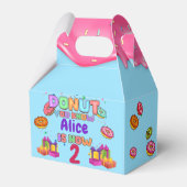 Donut persoonlijke kleuren prinkle Birthday Party Bedankdoosjes (Achterkant)