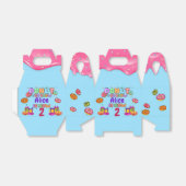 Donut persoonlijke kleuren prinkle Birthday Party Bedankdoosjes (Uitgevouwen)