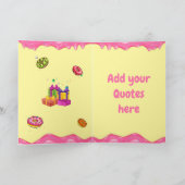 Donut persoonlijke kleuren prinkle Birthday Party Bedankkaart (Binnen)