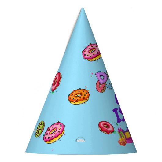 Donut persoonlijke kleuren prinkle Birthday Party Feesthoedjes (Links)