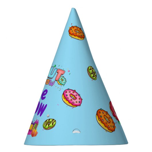 Donut persoonlijke kleuren prinkle Birthday Party Feesthoedjes (Rechts)