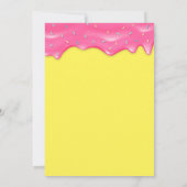 Donut persoonlijke kleuren prinkle Birthday Party Kaart (Achterkant)