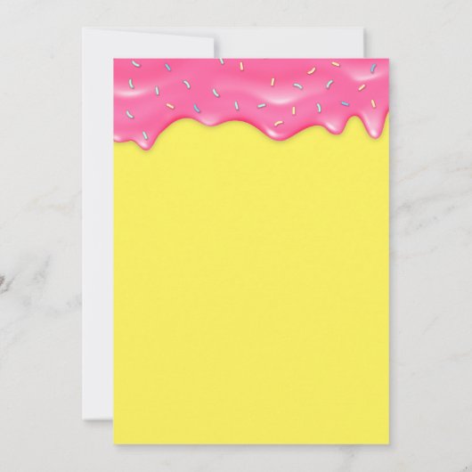 Donut persoonlijke kleuren prinkle Birthday Party Kaart (Achterkant)