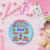 Donut persoonlijke kleuren prinkle Birthday Party Papieren Bordje (Feest)