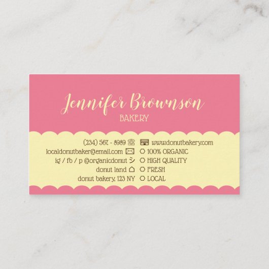 Donut Photo Tasty Visitekaartje (Achterkant)