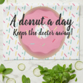 Donut Physician Funny Gift Theedoek (Gevouwen)