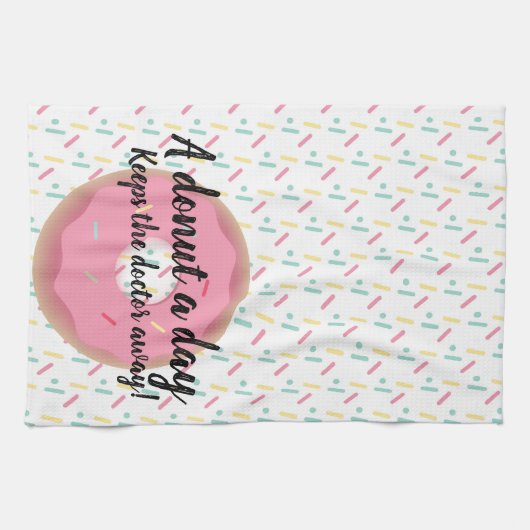 Donut Physician Funny Gift Theedoek (Horizontaal)