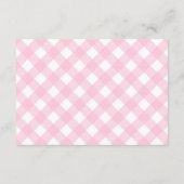 Donut | Pink Gingham Meisje Baby shower Boekaanvra Informatiekaartje (Achterkant)
