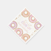 Donut Pink Gold 1ste verjaardag Napkins Donut groe Servet (Hoek)