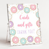 Donut Pink Gold Kaarten & Gifts Birthday Sign Poster