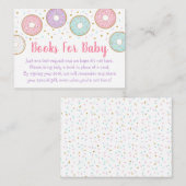 Donut Pink Gold Pastel Baby shower Book Request Informatiekaartje (Voorkant / Achterkant)