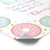 Donut Pink Gold Pastel Baby shower Mimosa Bar Poster (Hoek)